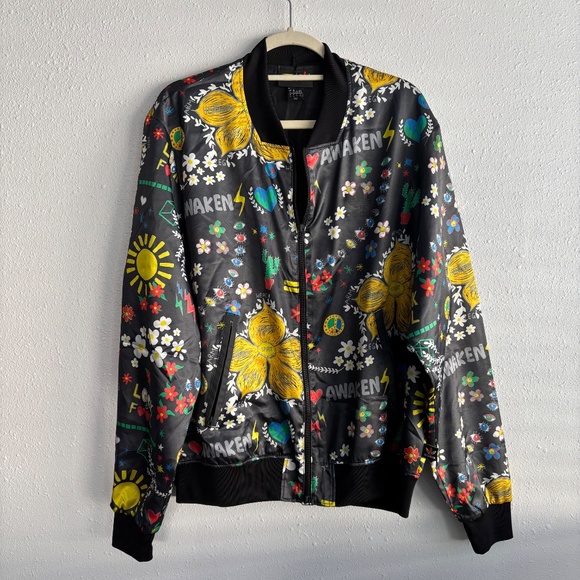 Adidas x Pharrell Williams Limited Edition Multi-Color Print Bomber Jacket - Picture 1 of 12